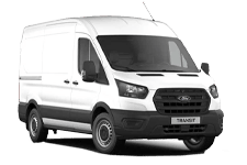 Car Hire Gosforth - White Ford Transit Medium Wheel Base - Van hire Gosforth
